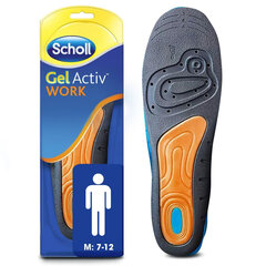Scholl GelActiv Work™ мужские стельки для рабочей обуви, 1 пара, 40-46 цена и информация | Для ухода за обувью и одеждой | 220.lv