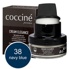 Apavu smēre ar sūkli (jūras zils) - Coccine Cream Elegance, 50 ml cena un informācija | Līdzekļi apģērbu un apavu kopšanai | 220.lv