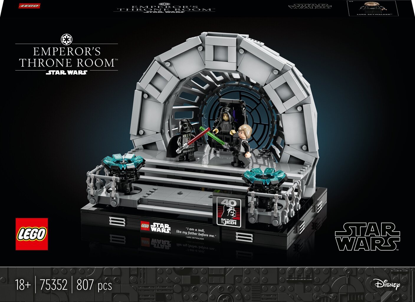 75352 LEGO® Star Wars Diorāma: imperatora troņa zāle cena un informācija | Konstruktori | 220.lv