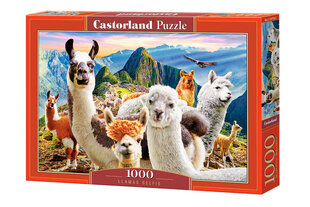 Castorland Lamas Selfie Puzzle, 1000 gabaliņi cena un informācija | Puzles, 3D puzles | 220.lv