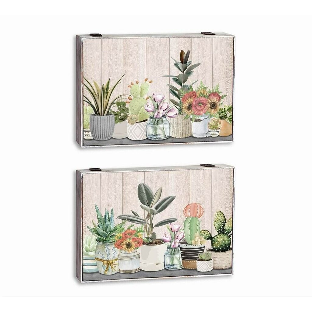 Pārvalks DKD Home Decor, 46,5 x 6 x 31,5 cm, 2 gab. цена и информация | Dārza mēbeļu komplekti | 220.lv