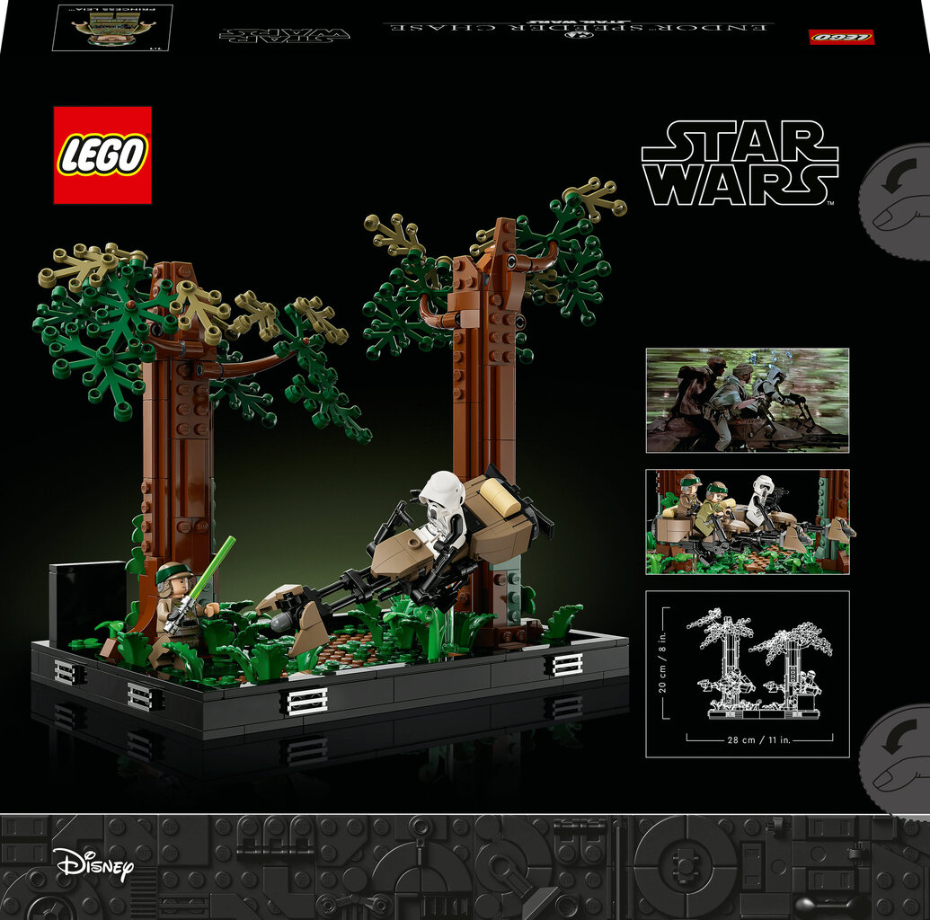 75353 LEGO® Star Wars Diorāma: Endor™ ātrgaitas pakaļdzīšanās cena un informācija | Konstruktori | 220.lv