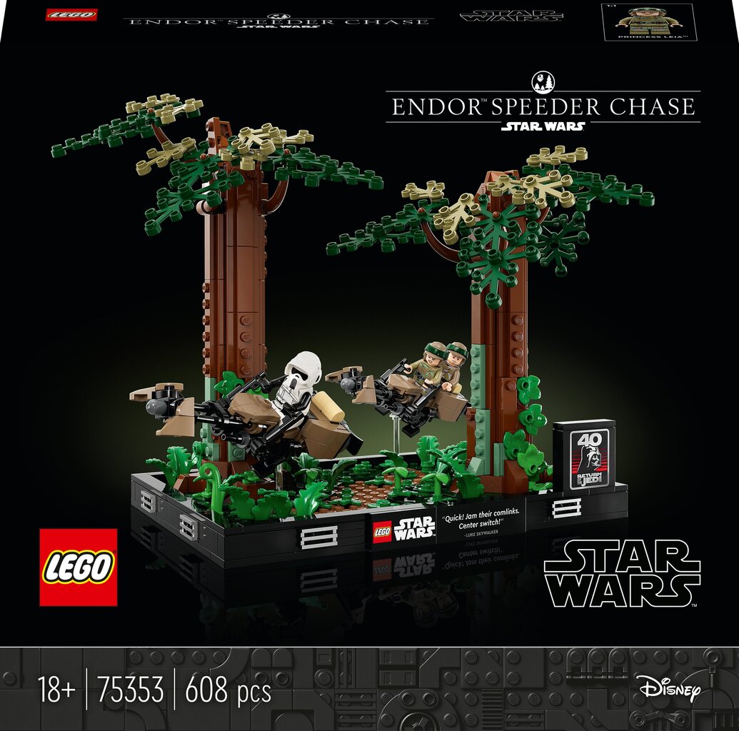 75353 LEGO® Star Wars Diorāma: Endor™ ātrgaitas pakaļdzīšanās цена и информация | Konstruktori | 220.lv