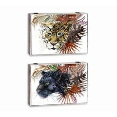 Крышки DKD Home Decor Слон бухгалтер 46,5 x 6 x 31,5 cm бирюзовый 2 штук Деревянный MDF цена и информация | Комплекты уличной мебели | 220.lv