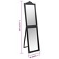 vidaXL grīdas spogulis, 50x200 cm, melns cena un informācija | Spoguļi | 220.lv