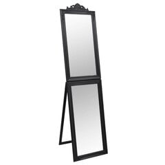 vidaXL grīdas spogulis, 50x200 cm, melns cena un informācija | Spoguļi | 220.lv