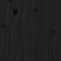vidaXL gultas rāmis ar galvgali, melns, priedes masīvkoks, 150x200 cm цена и информация | Кровати | 220.lv