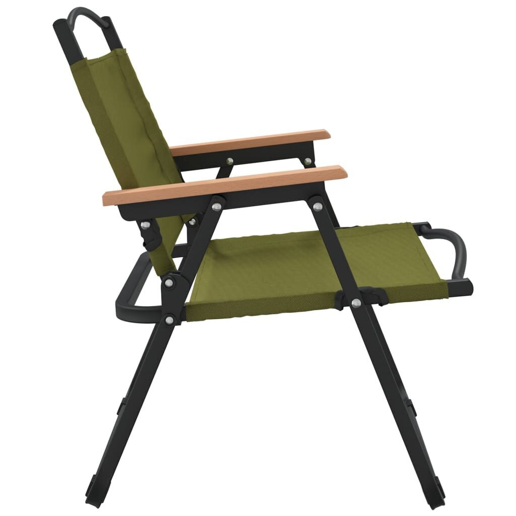 vidaXL kempinga krēsli, 2 gab., 54x43x59 cm, Oksfordas audums, zaļi цена и информация | Dārza krēsli | 220.lv