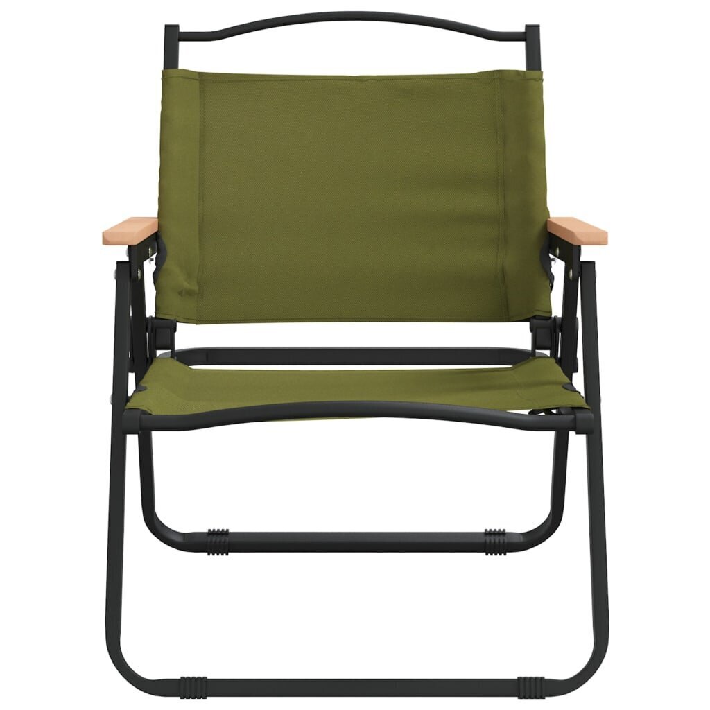 vidaXL kempinga krēsli, 2 gab., 54x43x59 cm, Oksfordas audums, zaļi цена и информация | Dārza krēsli | 220.lv