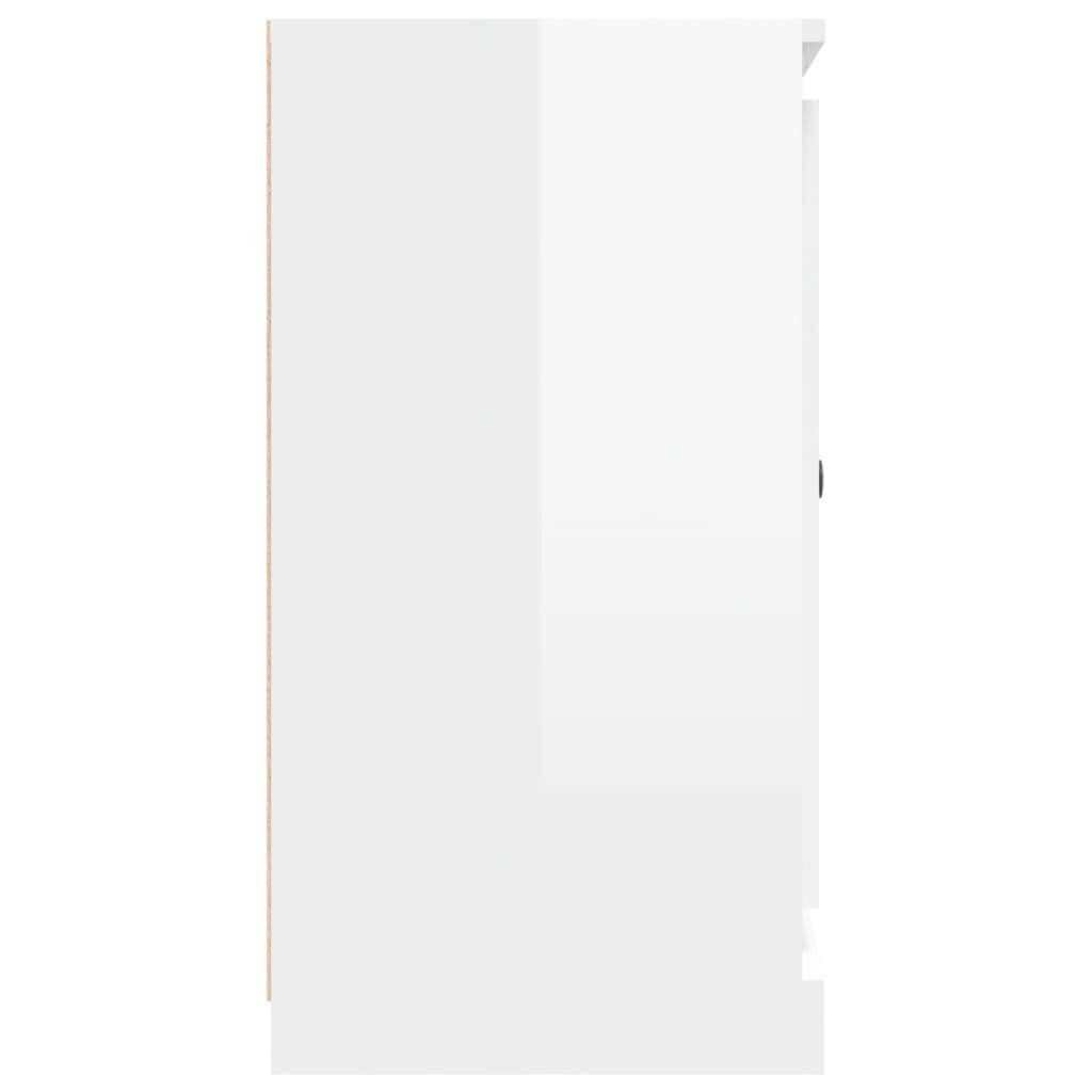 vidaXL kumode, spīdīgi balta, 70x35,5x67,5 cm, inženierijas koks cena un informācija | Skapīši viesistabai | 220.lv