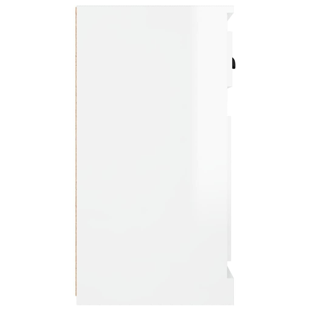 vidaXL kumode, spīdīgi balta, 70x35,5x67,5 cm, inženierijas koks cena un informācija | Skapīši viesistabai | 220.lv