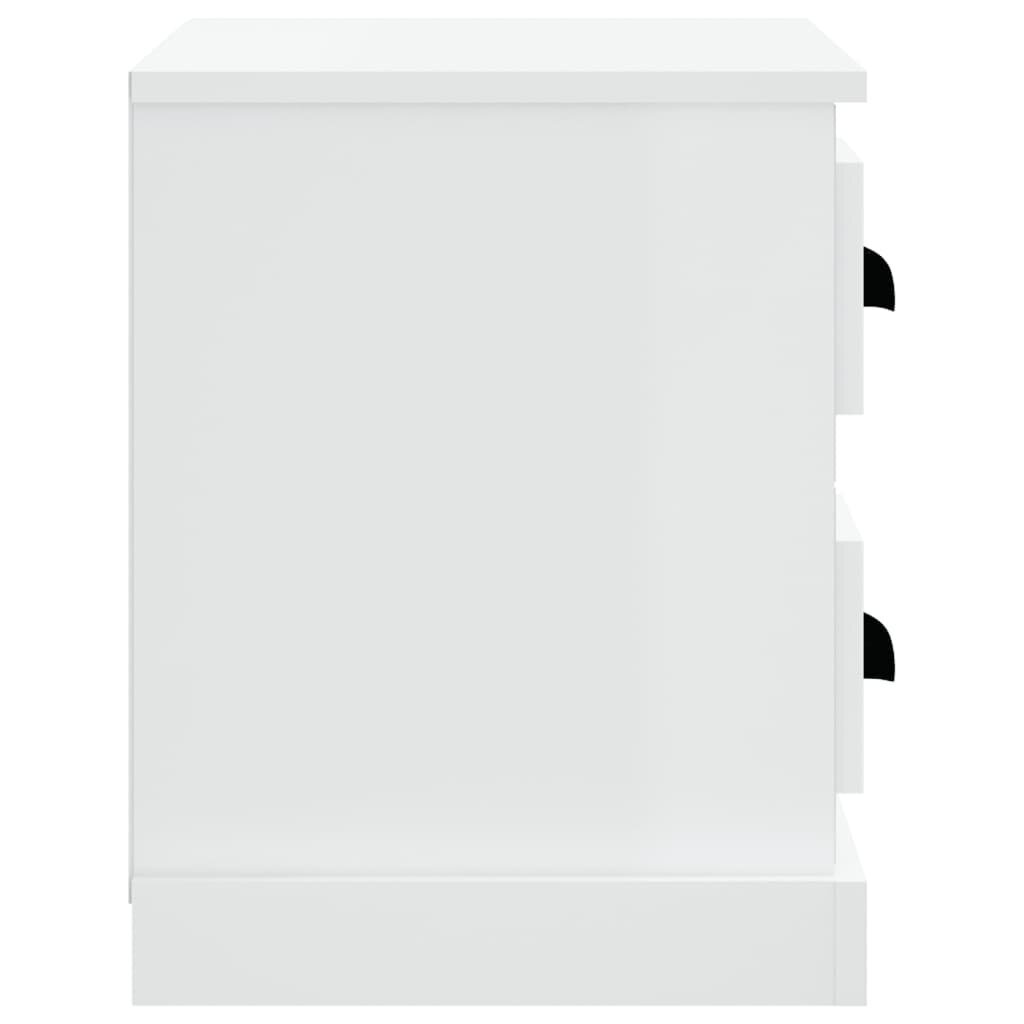 vidaXL naktsskapītis, 60x35,5x45 cm, balts cena un informācija | Naktsskapīši | 220.lv