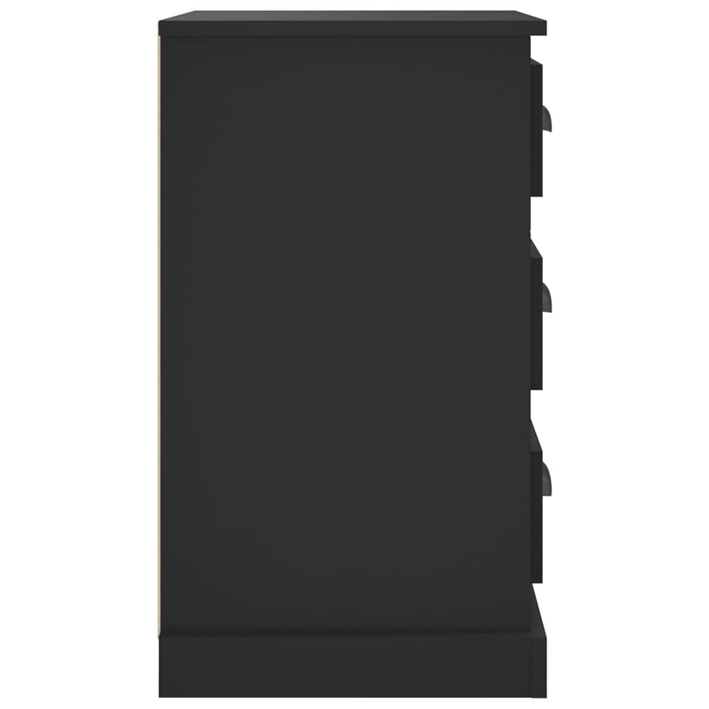 vidaXL naktsskapītis, melns, 39x39x67 cm, inženierijas koks cena un informācija | Naktsskapīši | 220.lv