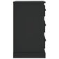 vidaXL naktsskapītis, melns, 39x39x67 cm, inženierijas koks cena un informācija | Naktsskapīši | 220.lv