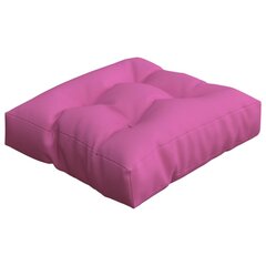 vidaXL palešu dīvāna matracis, 60x60x12 cm, audums, rozā цена и информация | Подушки, наволочки, чехлы | 220.lv