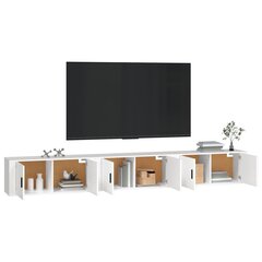 vidaXL sienas TV skapīši, 3 gab., balti, 100x34,5x40 cm cena un informācija | TV galdiņi | 220.lv