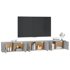 vidaXL sienas TV skapīši, 3 gab., betona pelēki, 100x34,5x40 cm cena un informācija | TV galdiņi | 220.lv