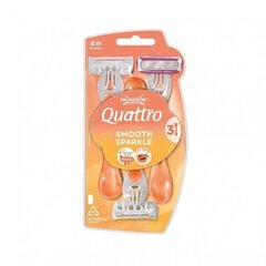 WS Quatro Sparkle Feminine Ondosable Razor, 3pc., 6 набор упаковки цена и информация | Косметика и средства для бритья | 220.lv