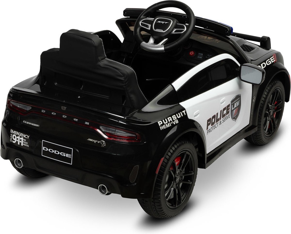 Vienvietīgs bērnu elektromobilis Toyz Dodge Charger Police, melns cena un informācija | Bērnu elektroauto | 220.lv