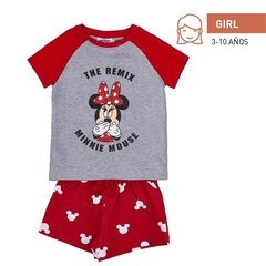 летняя пижама для мальчиков Minnie Mouse Красный Серый цена и информация | Пижамы, халаты для девочек | 220.lv