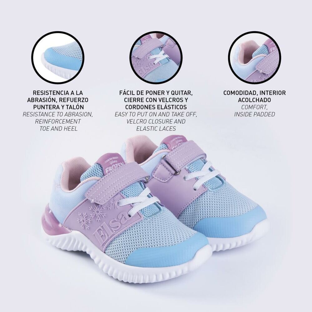 Sporta apavi ar LED Frozen Elsa Zils cena un informācija | Sporta apavi bērniem | 220.lv