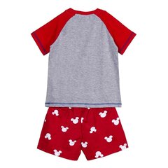 летняя пижама для мальчиков Mickey Mouse Красный Серый цена и информация | Пижамы, халаты для девочек | 220.lv