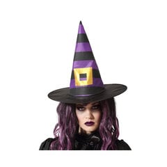 Шляпа Чёрный Фиолетовый Ведьма В полоску цена и информация | Карнавальные костюмы, парики и маски | 220.lv