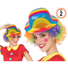 Клоунская шляпа полиэстер Разноцветный цена и информация | Карнавальные костюмы, парики и маски | 220.lv