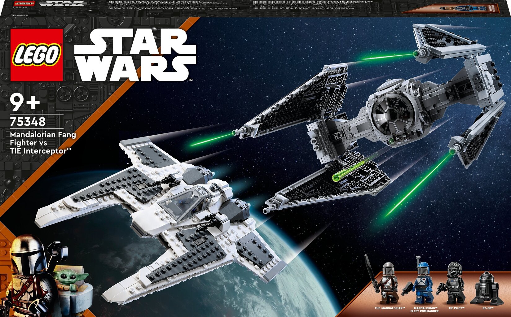75348 LEGO® Star Wars Mandaloriešu Fang Fighter pret TIE Interceptor™ cena  | 220.lv