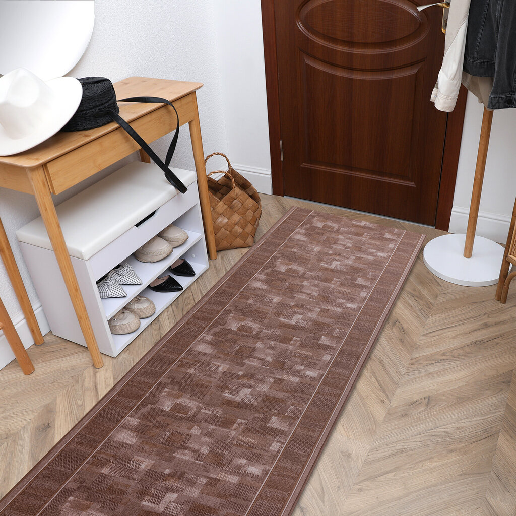 Neslīdošs paklājs TRIBE brūns 67cm cena un informācija | Paklāji | 220.lv