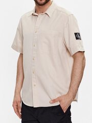 Vīriešu krekls CALVIN KLEIN JEANS Linen Regular Fit Classic Beige 560076413 cena un informācija | Vīriešu krekli | 220.lv