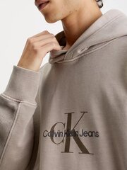 Calvin Klein Jeans Monologo Mineral Dye Shitake 560076375 цена и информация | Мужские толстовки | 220.lv