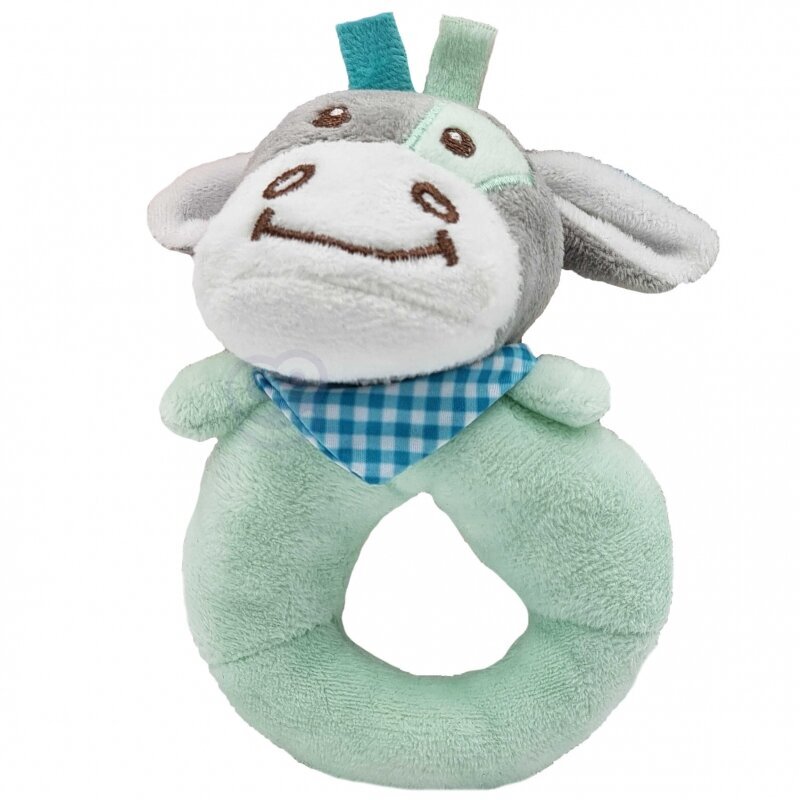 Interaktīvā mīkstā rotaļlieta Woopie Donkey, pelēka/zila cena un informācija | Rotaļlietas zīdaiņiem | 220.lv