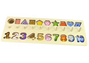 Деревянная развивающая головоломка 3 в 1 цена и информация | Игрушки для малышей | 220.lv