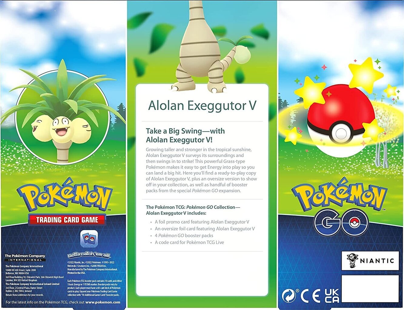 Pokemon TCG: Pokemon GO Collection Alolan Exeggutor V Box cena un informācija | Galda spēles | 220.lv