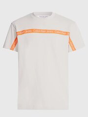 Vīriešu T-krekls CALVIN KLEIN JEANS Logo Tape Classic Beige 560076469 cena un informācija | Vīriešu T-krekli | 220.lv