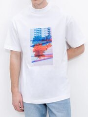 Vīriešu T-krekls CALVIN KLEIN JEANS Motion Floral Graphic Bright White 560076363 cena un informācija | Vīriešu T-krekli | 220.lv