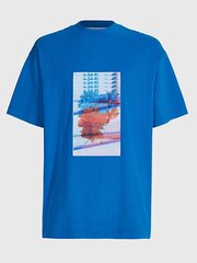 Vīriešu T-krekls CALVIN KLEIN JEANS Motion Floral Graphic Tarps Blue 560076357 cena un informācija | Vīriešu T-krekli | 220.lv