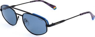 Unisex Saulesbrilles Polaroid PLD 6130_S Melns Zils S7246524 cena un informācija | Saulesbrilles sievietēm | 220.lv