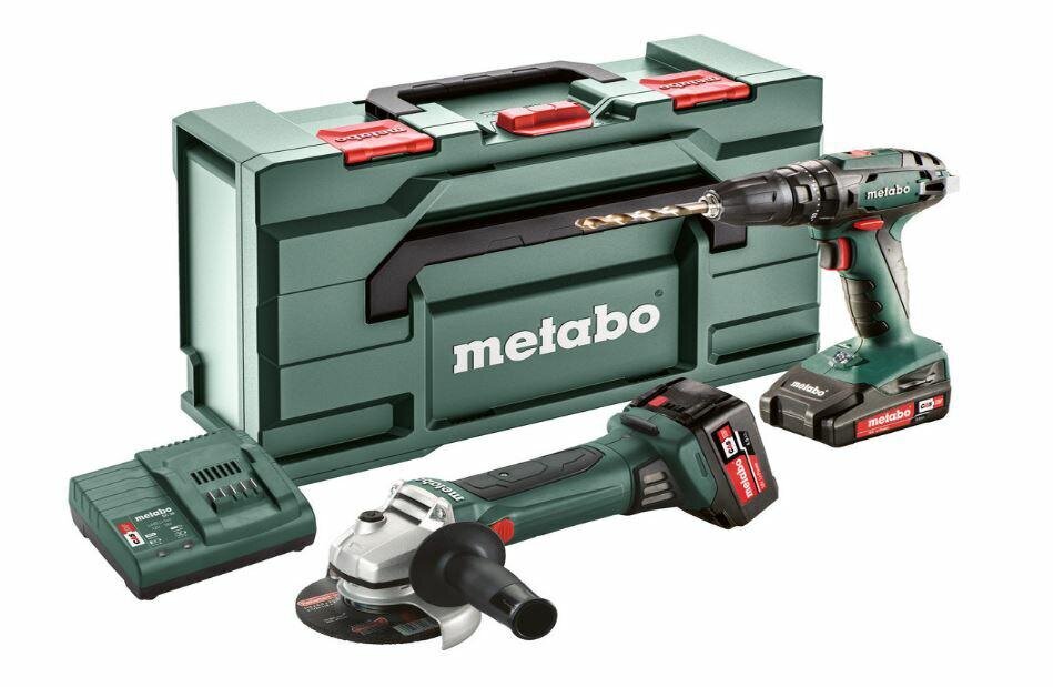 METABO COMBO KOMPLEKTS 18V 2.4.4 (SB18+W18) LTX 125 Quick + MUGURSOMA cena un informācija | Skrūvgrieži, urbjmašīnas | 220.lv