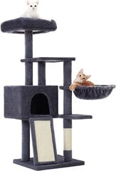 Feandrea kaķu skrāpis 135 cm., tumši pelēks cena un informācija | Kaķu mājas, nagu asināmie | 220.lv