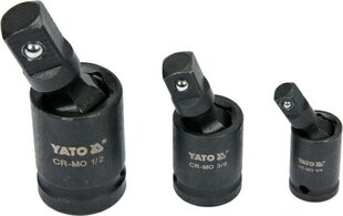 КОМПЛЕКТ УДАРНЫХ СОЕДИНЕНИЙ YATO 1/4&quot; 3/8&quot; 1/2 цена и информация | Механические инструменты | 220.lv