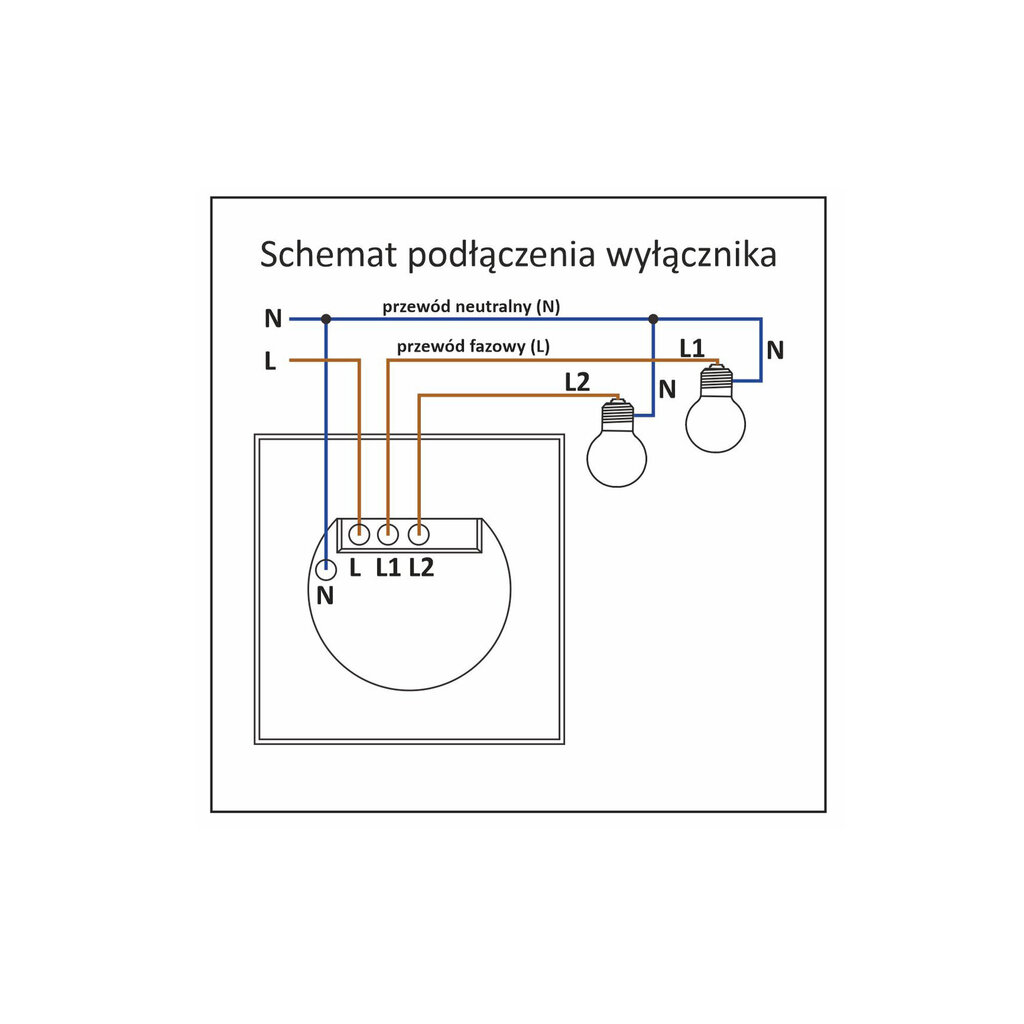 Elektriskais slēdzis Polux цена и информация | Elektrības slēdži, rozetes | 220.lv