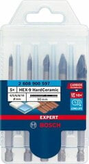 Сверло по керамике Bosch Expert Hex-9 HardCeramic, 5 шт. цена и информация | Механические инструменты | 220.lv