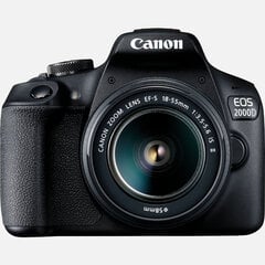 Canon EOS 2000D + EF-S 18 - 55 мм III + EF-S 55 - 250 мм IS STM цена и информация | Цифровые фотоаппараты | 220.lv