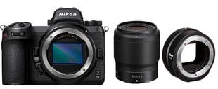 Nikon Z 6II/(Z6II)/(Z 6 II)/(Z6 II) + Nikkor Z 50mm f/1.8 S + FTZ II Montāžas adapteris cena un informācija | Digitālās fotokameras | 220.lv