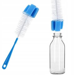 Щетка для бутылок с губкой, синяя цена и информация | Чистящие средства | 220.lv