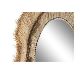 Sienas spogulis DKD Mājas dekors 70 x 5 x 100 cm Dabīgā Bali džuta cena un informācija | Spoguļi | 220.lv
