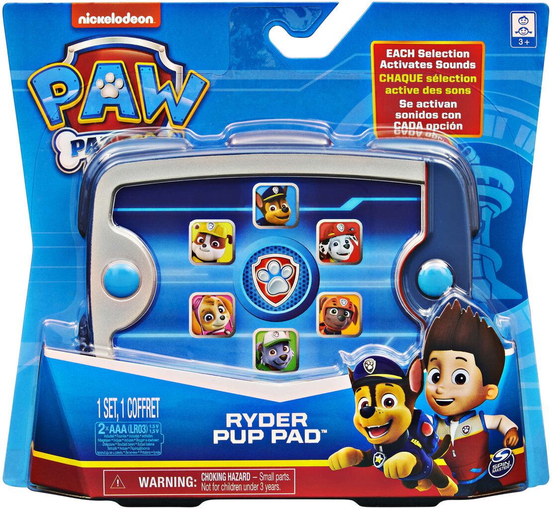 Spin Master Paw Patrol Pad Ryder planšetdators ar skaņām un melodijām cena un informācija | Attīstošās rotaļlietas | 220.lv