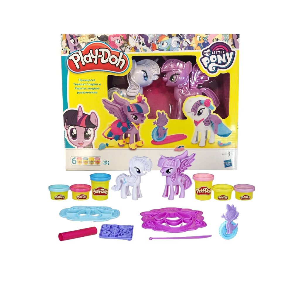 PlayDoh My Little Pony Stilīgs ponijs Twilight Rarity cena un informācija | Attīstošās rotaļlietas | 220.lv